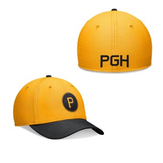 Pittsburgh Pirates Gold Black 2024 City Connect Swoosh Flex Hat