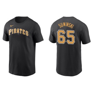 Pittsburgh Pirates Jack Suwinski Black Name Number T-Shirt