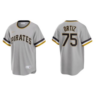 Men's Pittsburgh Pirates Luis Ortiz Gray Cooperstown Collection Road Jersey