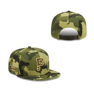Pittsburgh Pirates New Era Camo 2022 Armed Forces Day 9FIFTY Snapback Adjustable Hat