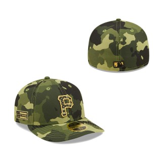 Pittsburgh Pirates New Era Camo 2022 Armed Forces Day Low Profile 59FIFTY Hat