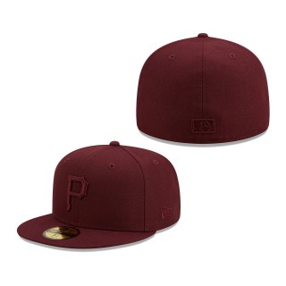 Pittsburgh Pirates Oxblood Tonal 59FIFTY Fitted Hat Maroon