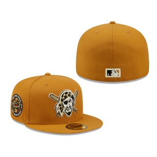 Pittsburgh Pirates New Era Three Rivers Stadium 30th Anniversary Chrome Undervisor 59FIFTY Fitted Hat Tan