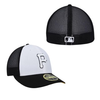 Pittsburgh Pirates White Black 2023 On-Field Batting Practice Low Profile 59FIFTY Fitted Hat
