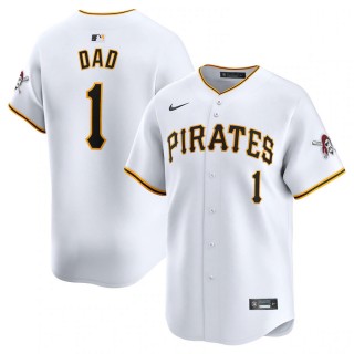 Pittsburgh Pirates White #1 Dad Home Limited Jersey
