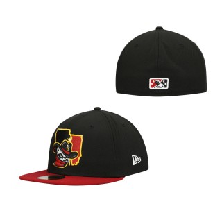Quad Cities River Bandits Black Authentic Collection Team Home 59FIFTY Fitted Hat