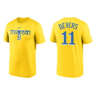 Rafael Devers Boston Red Sox 2022 City Connect Legend T-Shirt Yellow