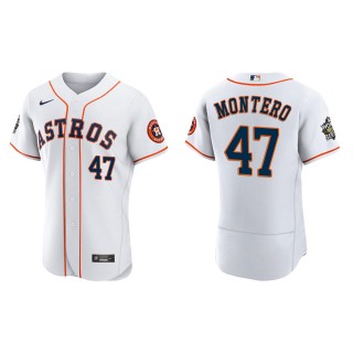 Rafael Montero Houston Astros White 2022 World Series Home Authentic Jersey
