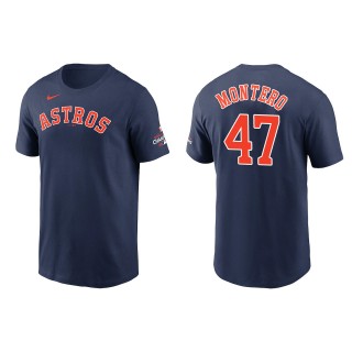 Rafael Montero Houston Astros Navy 2022 World Series Champions T-Shirt