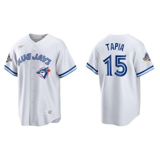 Raimel Tapia Toronto Blue Jays White 1992 World Series Patch 30th Anniversary Cooperstown Collection Jersey