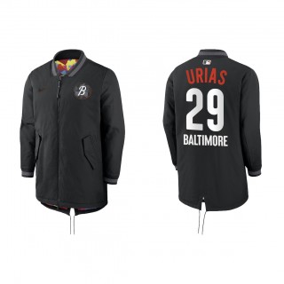 Ramon Urias Baltimore Orioles Black 2023 City Connect Authentic Collection Dugout Long Sleeve Full-Zip Jacket