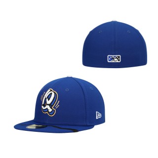 Rancho Cucamonga Quakes Blue Authentic Collection Team Home 59FIFTY Fitted Hat