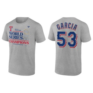 Rangers Adolis Garcia Gray 2023 World Series Champions T-Shirt