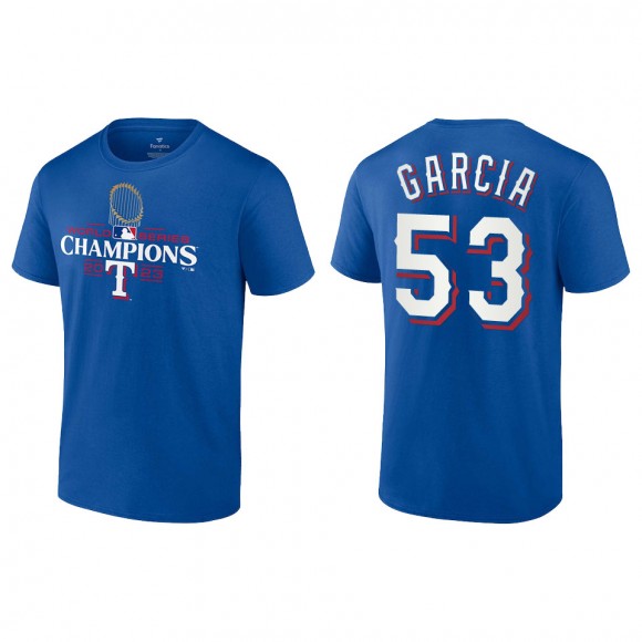 Rangers Adolis Garcia Royal 2023 World Series Champions T-Shirt