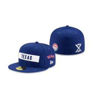 Rangers Royal Boxed Wordmark 59FIFTY Fitted Hat