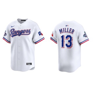 Rangers Brad Miller White 2023 World Series Champions Limited Jersey