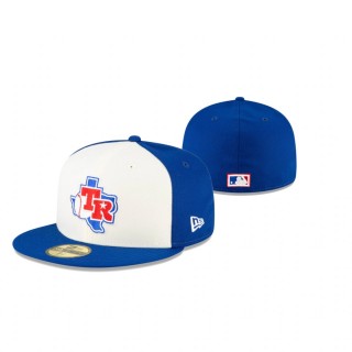 Rangers White Royal Cooperstown Collection Hat