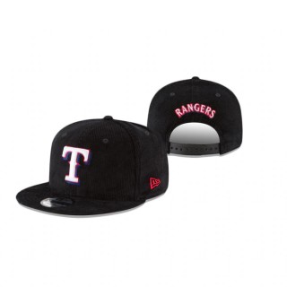 Texas Rangers Black Corduroy 9Fifty Snapback Hat