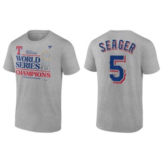 Rangers Corey Seager Gray 2023 World Series Champions T-Shirt