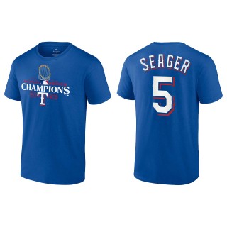 Rangers Corey Seager Royal 2023 World Series Champions T-Shirt