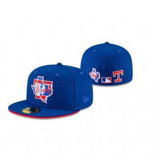 Rangers Royal Double Logo 59Fifty Fitted Hat