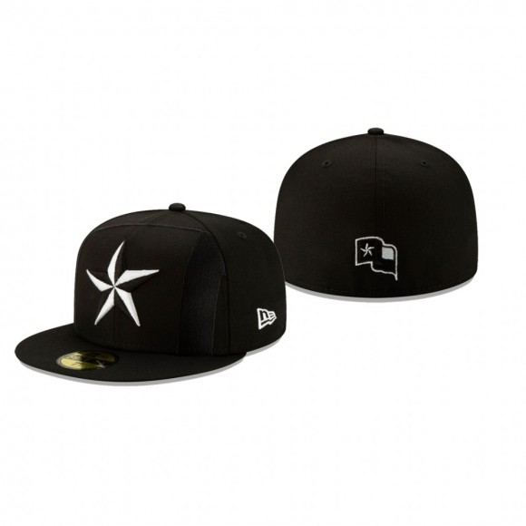 Rangers Elements Black Monochrome Logo 59FIFTY Fitted Hat