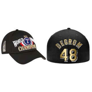Rangers Jacob deGrom Black 2023 World Series Champions Hat