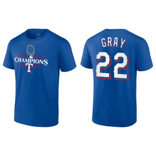 Rangers Jon Gray Royal 2023 World Series Champions T-Shirt