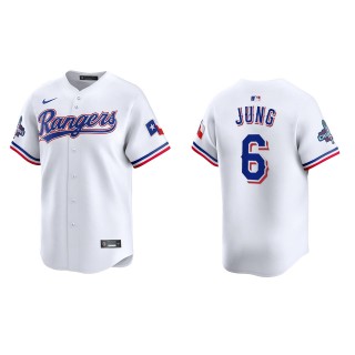 Rangers Josh Jung White 2023 World Series Champions Limited Jersey