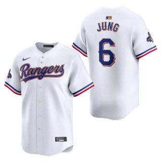 Texas Rangers Josh Jung White 2024 Gold Collection Limited Player Jersey