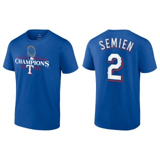 Rangers Marcus Semien Royal 2023 World Series Champions T-Shirt