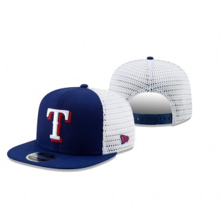 Texas Rangers Royal White Mesh Fresh 9FIFTY Adjustable Hat