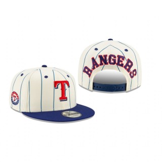 Texas Rangers White Pinstripe 9FIFTY Snapback Hat