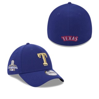 Texas Rangers Royal 2024 Gold Collection 39THIRTY Flex Hat