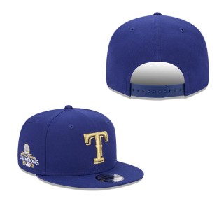 Texas Rangers Royal 2024 Gold Collection 9FIFTY Snapback Hat