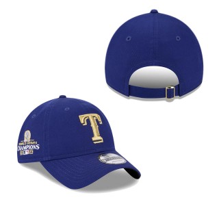 Texas Rangers Royal 2024 Gold Collection 9TWENTY Adjustable Hat