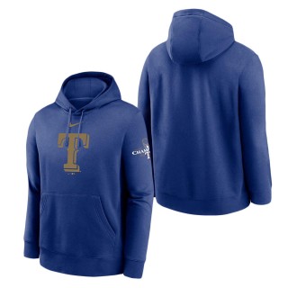 Texas Rangers Royal 2024 Gold Collection Club Fleece Pullover Hoodie