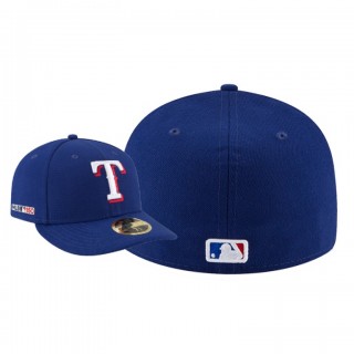 Men's Texas Rangers Royal MLB 150th Anniversary Patch Low Profile 59FIFTY Fitted Hat