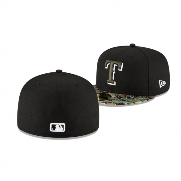 Rangers Black Camo Star Viz 59FIFTY Fitted Hat