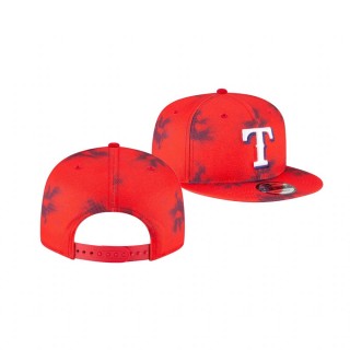 Texas Rangers Red Team Fleck 9FIFTY Snapback Hat