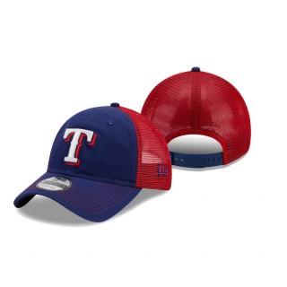 Texas Rangers Royal Red Team Fronted Trucker 9TWENTY Hat