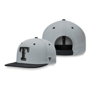 Texas Rangers Gray Black Team Snapback Hat