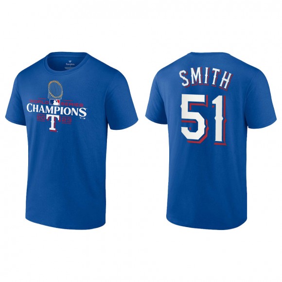 Rangers Will Smith Royal 2023 World Series Champions T-Shirt