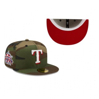 Texas Rangers Camo Woodland Undervisor 1995 MLB All-Star Game Patch 59FIFTY Hat