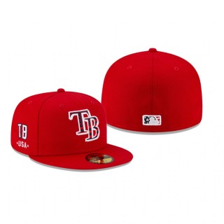 Rays Red 4th of July 59FIFTY Fitted Hat