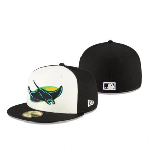 Rays White Black Cooperstown Collection Hat