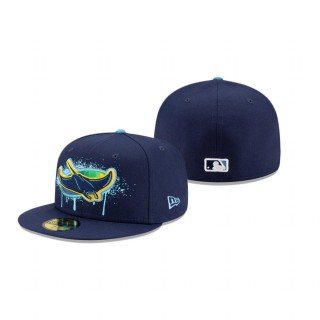 Rays Navy Drip Front Hat