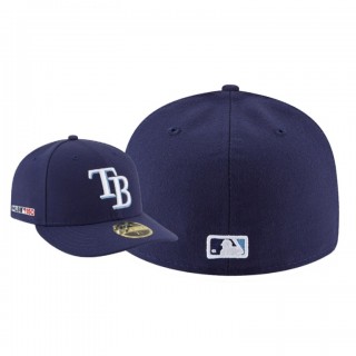 Men's Tampa Bay Rays Navy MLB 150th Anniversary Patch Low Profile 59FIFTY Fitted Hat