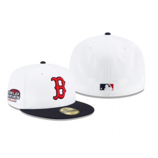 Red Sox White Navy 2004 World Series Two-Tone 59FIFTY Hat