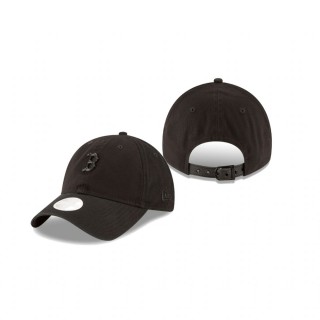 Boston Red Sox Black Blackout Collection Micro Matte 9TWENTY Adjustable Hat